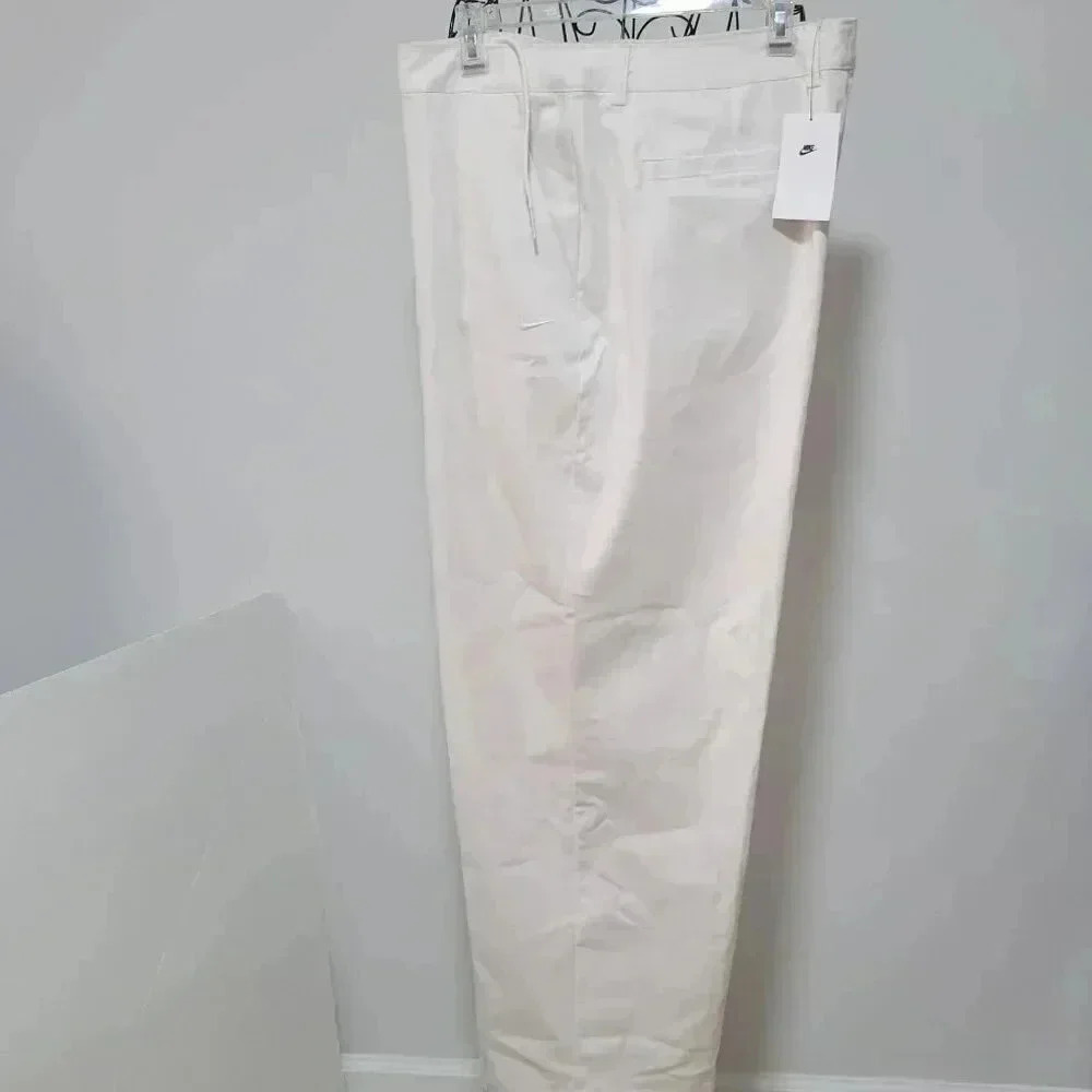 Nike Life El Chino Pants 42 NWT Men's Phantom White Light Khaki Loose Fit Baggy